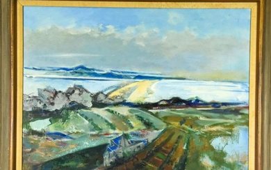 Joseph Floch "Distant Landscape" Oil Painting