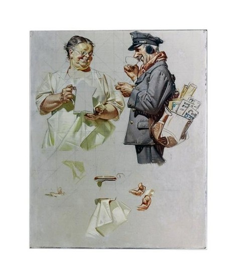 Joseph Leyendecker Postman Coffee Ad Illustration Art