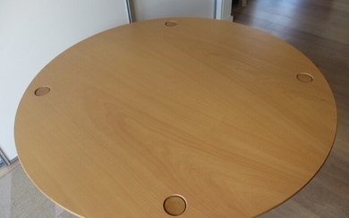 NOT SOLD. Jørgen Bækmark: A beech coffee table with interchangeable top. H. 52. 70 x...