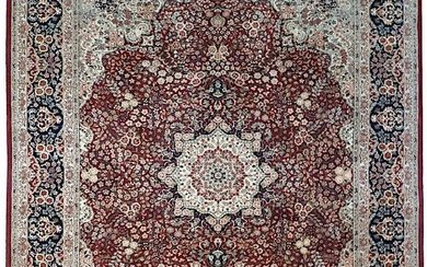 Kashan with silk - Carpet - 366 cm - 275 cm