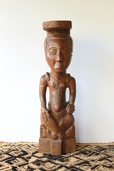 King's statue (1) - Wood - ndop - Shoowa-Kuba - DR Congo