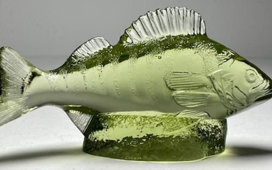 Kosta Boda Signed Swedish Glass Art Figurine by Paul Hoff for WWF Fish.