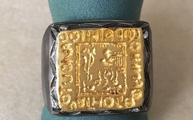 Kurtulan Designe - 24 kt. Gold - Ring - 0.04 ct Diamond