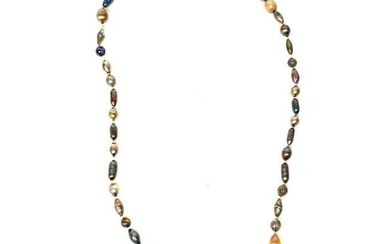 LCT Tiffany Favrile Studio Art Glass Bead Necklace