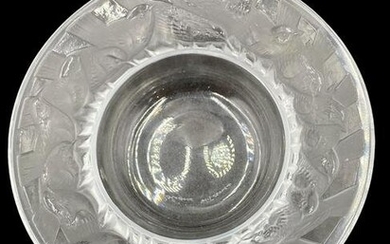 Lalique French Crystal Irene Bird Pin Tray Dish
