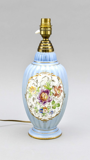 Lamp, c. 1900, ovoid vase as a lamp...