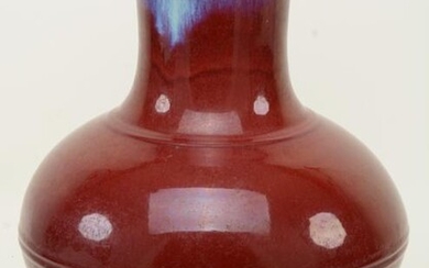 Large Oxblood (Langyao) Hu-shaped Vase, China 19th