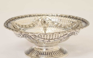 Late Victorian silver pedestal bowl