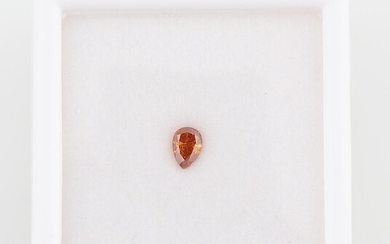 Loser Natural Fancy Vivid Orange Diamant im Tropfenschliff 0,41 ct