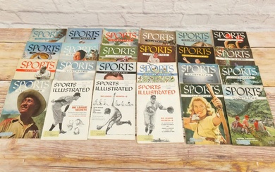 Lot of 24 Sports Illustrated Magazines - 1950's