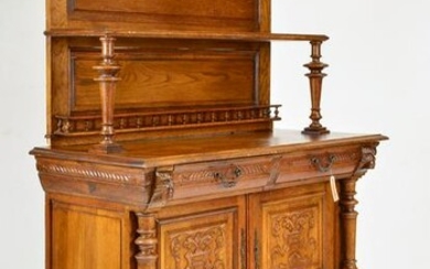 Louis Philippe Style Carved Oak Server