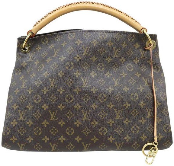 Louis Vuitton Monogram Artsy Mm Brown Leather Tote Bag