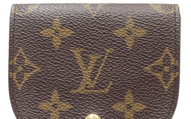Louis Vuitton Monogram LOUIS VUITTON Portomone Guze M61970 Coin Case Brown 083628
