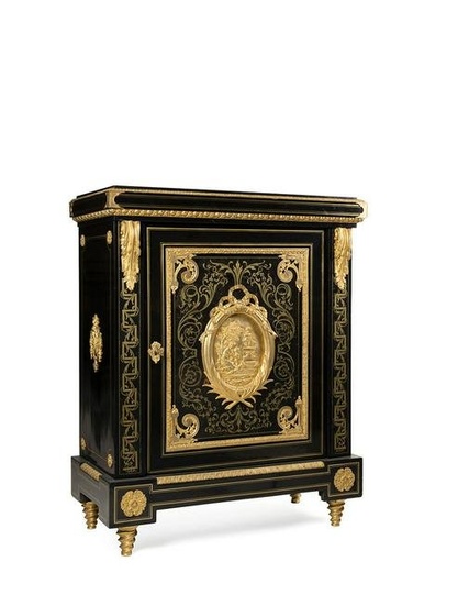 Louis XIV style Bronze & Marble Boulle Marquetry