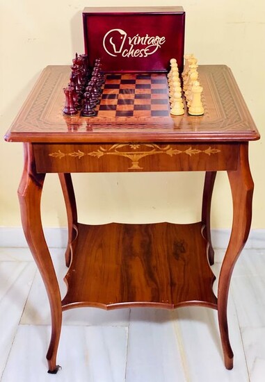 Luxury Chess Table - Louis XVI - Wood- Mahogany