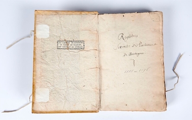 [MANUSCRIT - BRETAGNE (Parlement de)] - Registres secrets du Parlement de Bretagne - 1555-1596. Manuscrit...