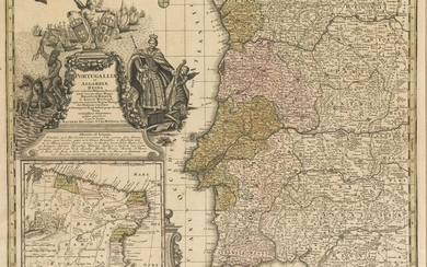 MATTHAEUS SEUTTER (1678 / 1756) "Map of Portugal and