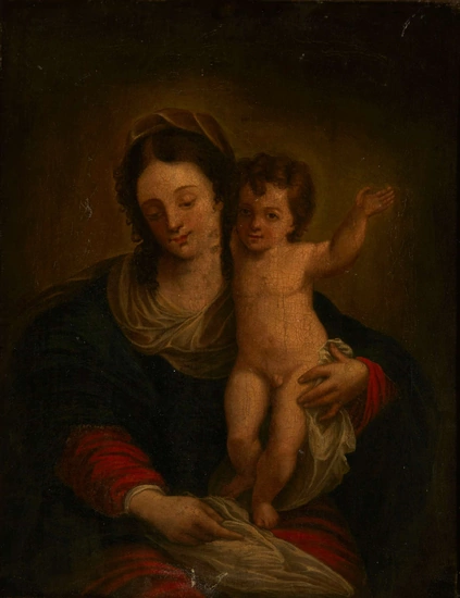 Manner of Andrea del Sarto, 18th century- Madonna and Child;...