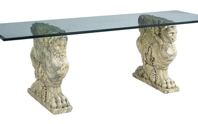 Marble and Glass Table in the Neoclassical Taste