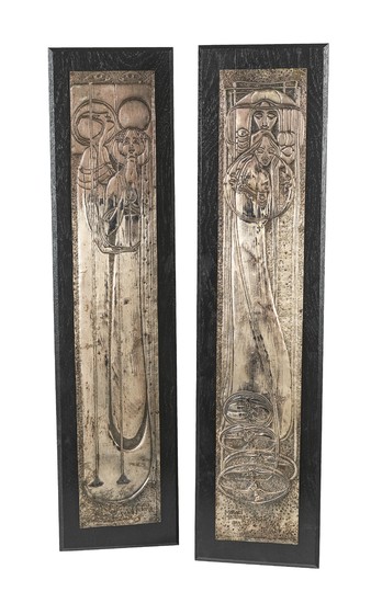 Margaret Macdonald (MacDonald), a pair of reliefs: “Day” and “Night”, 1899.