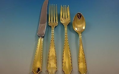 Marquise Gold by Tiffany and Co. Sterling Silver Flatware Set Service Vermeil