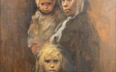 Marthe DE SPIEGELEIR (1897-1991) 'Seule' a painting