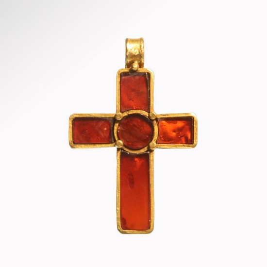 Medieval Gold and Garnet CloisonnŽ Cross, c. 7th-9th