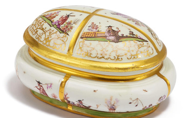 Meissen | OVAL PORCELAIN SUGAR BOWL WITH CHINOISERIES