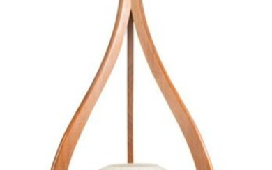 Mid Century Modern Danish Teak Wood Lamp