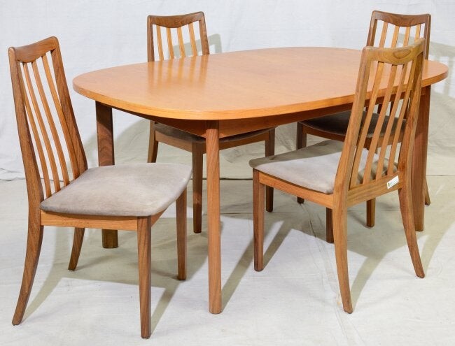 Mid Century Modern Teak Table & 6 Chairs by G-plan