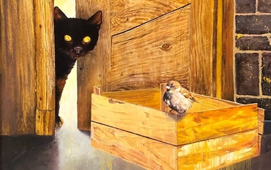 Miguel Morales (1962) - Le chat et le moineau