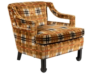 Milo Baughman Style - Upholstered Arm Chair