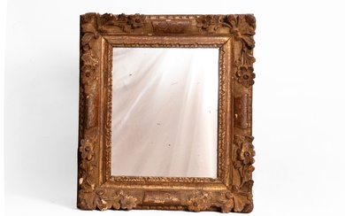 Miroir rectangulaire en bois sculpté doré,... - Lot 203 - Alexandre Landre Paris