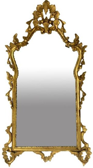Mirror in gilded wood leafy, late nineteenth century.