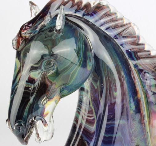 Murano Glass - Sculpture 'Horse Head' made of