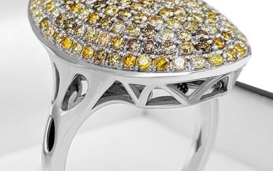 ***NO RESERVE*** 2.27 Carat Fancy Diamond Dome - 14 kt. White gold - Ring Diamonds