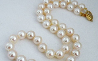NO RESERVE PRICE - FedEx DELIVERY - Akoya pearls, Huge Rare Premium 10 mm - Necklace, 18 kt. Multi-Tone Gold - Diamonds