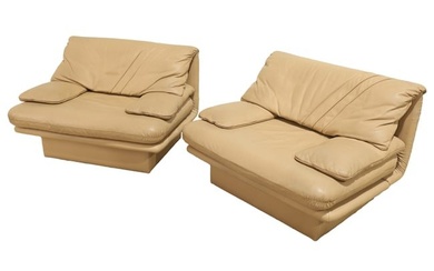 Nicoletti - Italian Leather Chairs - Pair