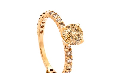 No Reserve Price - 1.71 tcw Diamond Ring - Diamond - 14kt gold - Rose gold - Ring
