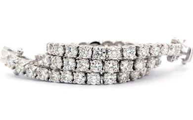 ''No Reserve Price'' - 18 kt. White gold - Bracelet - 4.25 ct Diamond