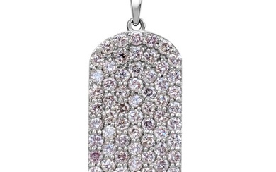 No Reserve Price - Necklace with pendant - 14 kt. White gold - 1.30 tw. Pink Diamond (Natural coloured)