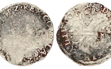 No reserve - Tiende Filipsdaalder. Vlaanderen. Brugge. Filips II. 1571. Zeer Fraai / Prachtig.