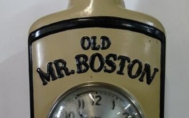 OLD MR. BOSTON ADV. CLOCK 21X10