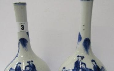 ORIENTAL CERAMICS, pair of early Chinese underglaze blue decorated...