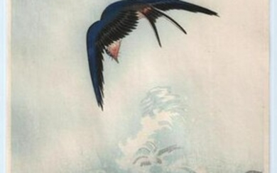 Ohara Koson: Bird over Waves.