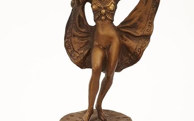 Orientalist Dancer, After Bergman Bronze Figurine