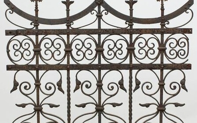 Ornate Wrought Iron Fence Section