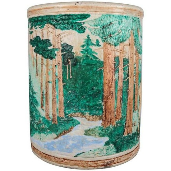 Oversized Weller School Pottery Woodland Vase