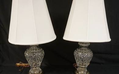 PAIR OF WATERFORD CRYSTAL TABLE LAMPS