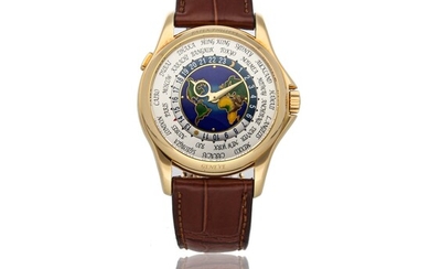 PATEK PHILIPPE | REF 5131J, A YELLOW GOLD AUTOMATIC WORLD TIME WRISTWATCH WITH CLOISONNE DIAL CIRCA 2011